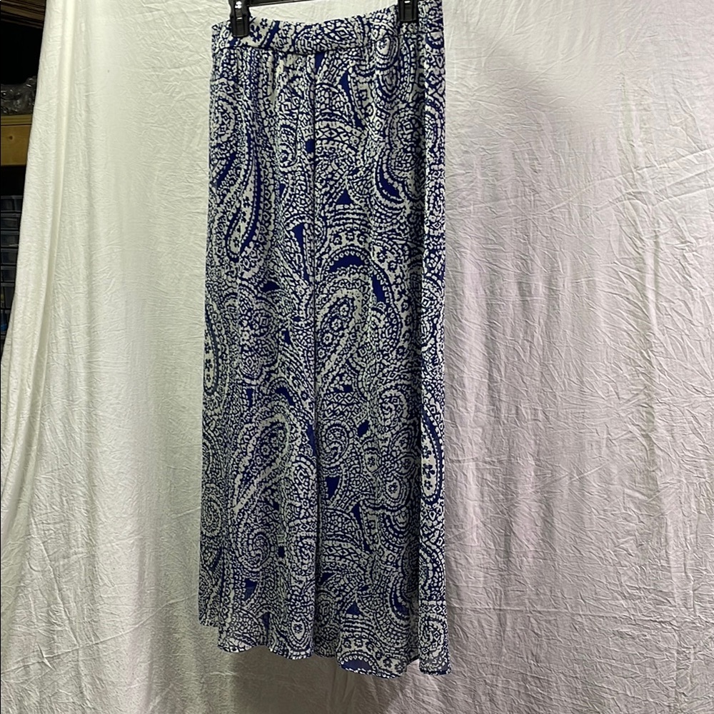 Outback Red Navy and White Paisley A-Line Skirt